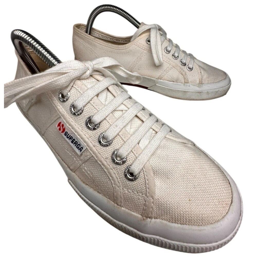 Superga 2750 Cotu Classic White Canvas Sneakers Unisex Women’s 9.5 - Picture 16 of 16